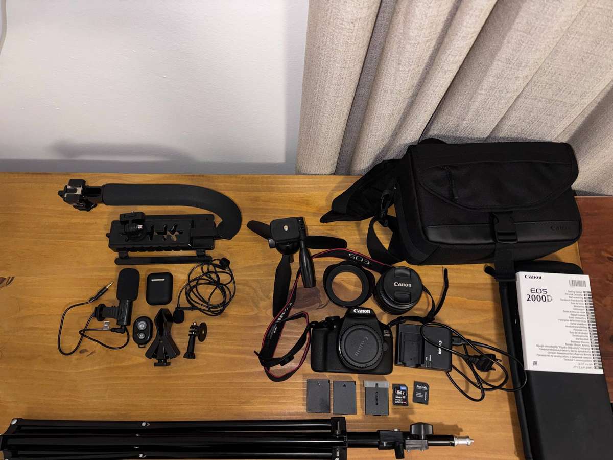 Canon camera bundle with lenses and accessories