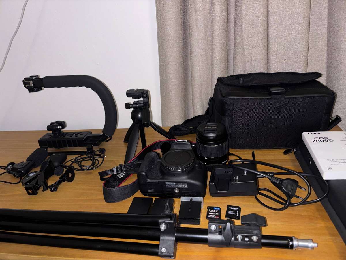 Canon camera bundle with lenses and accessories