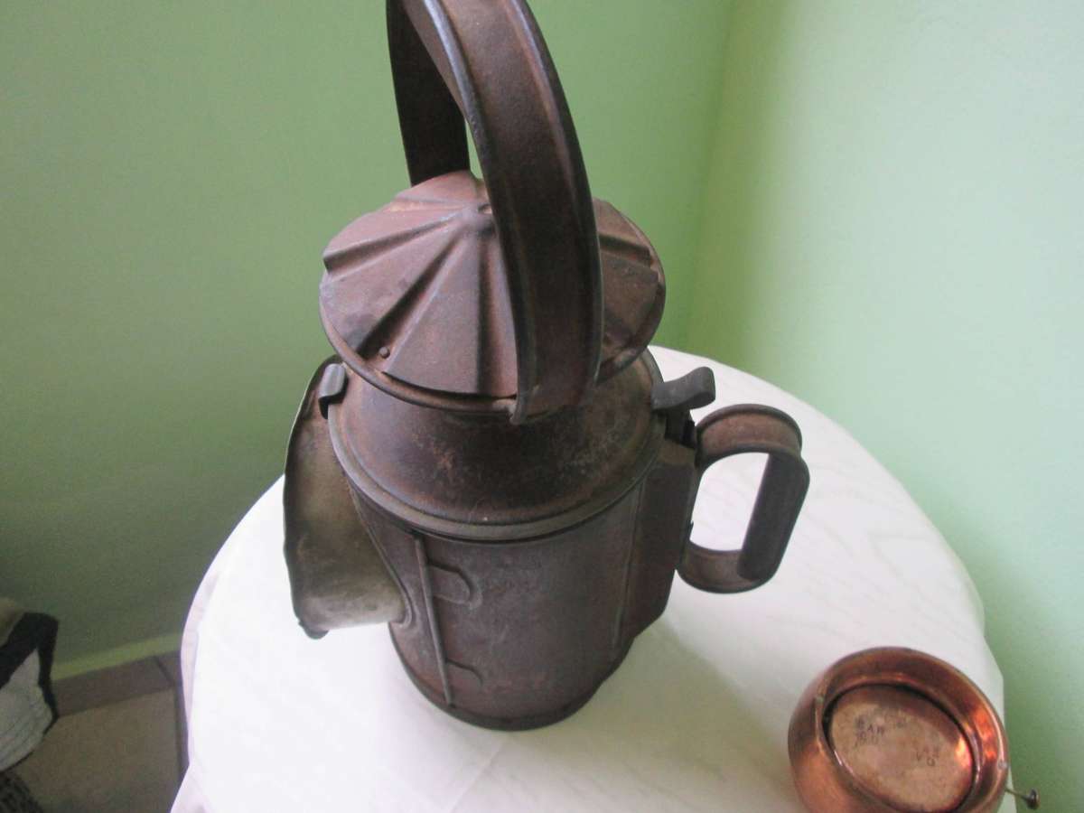 Antique 1950s South African Railways Conductors Lamp & Ashtray