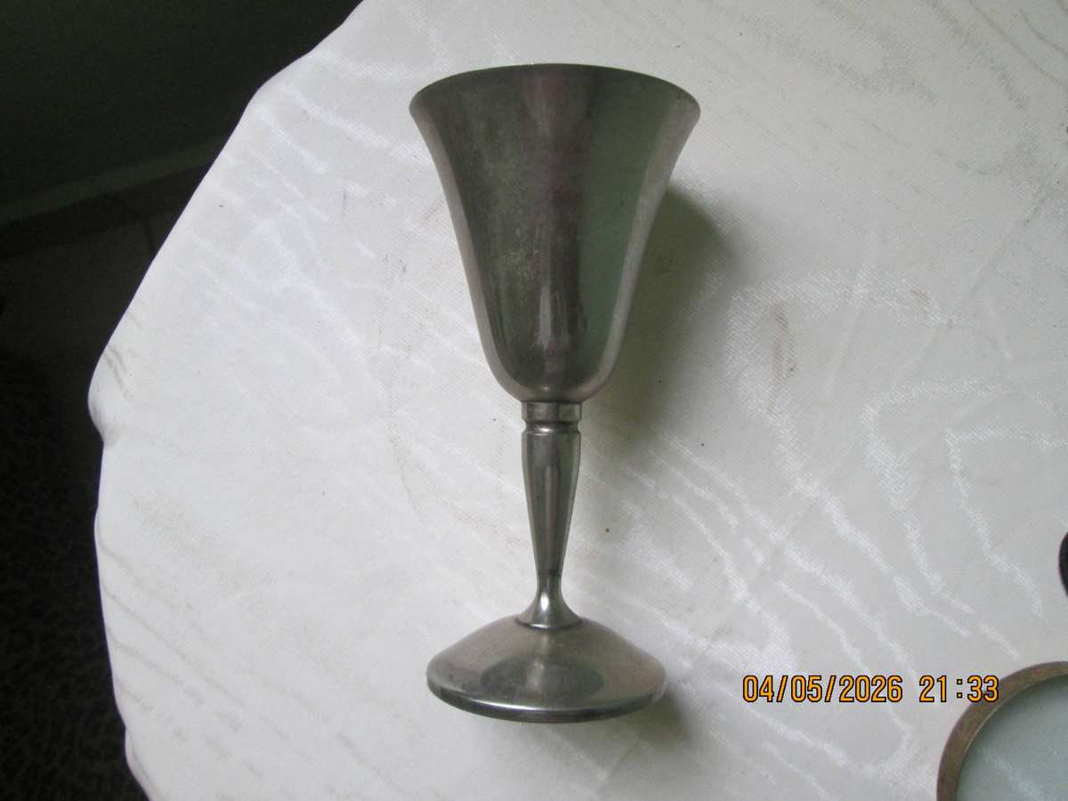 3x Vintage J. Perez Ruiz Silver wine goblets - plated- Spain