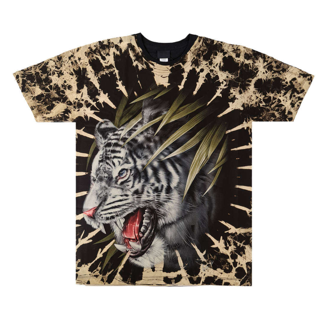 Tiger - Tie-Dye - Black T-Shirt - High Definition Glow In The Dark (TS0152M)