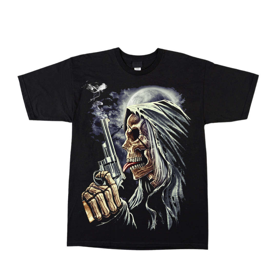 Skull Gun Licking Short Sleeve T-shirt (TS0035L)