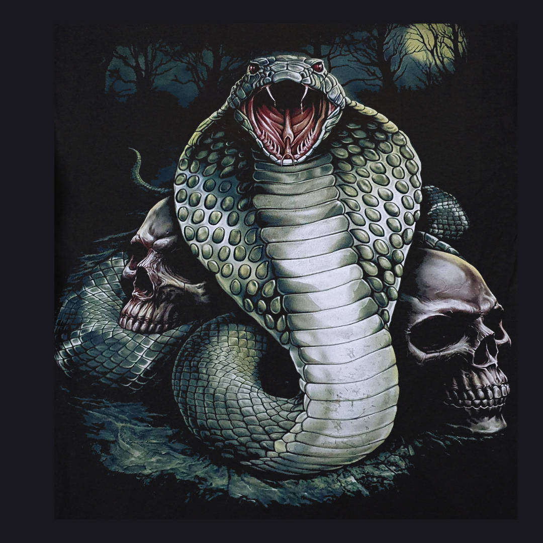 Cobra Skull - Black T-Shirt - High Definition (TS0053S)