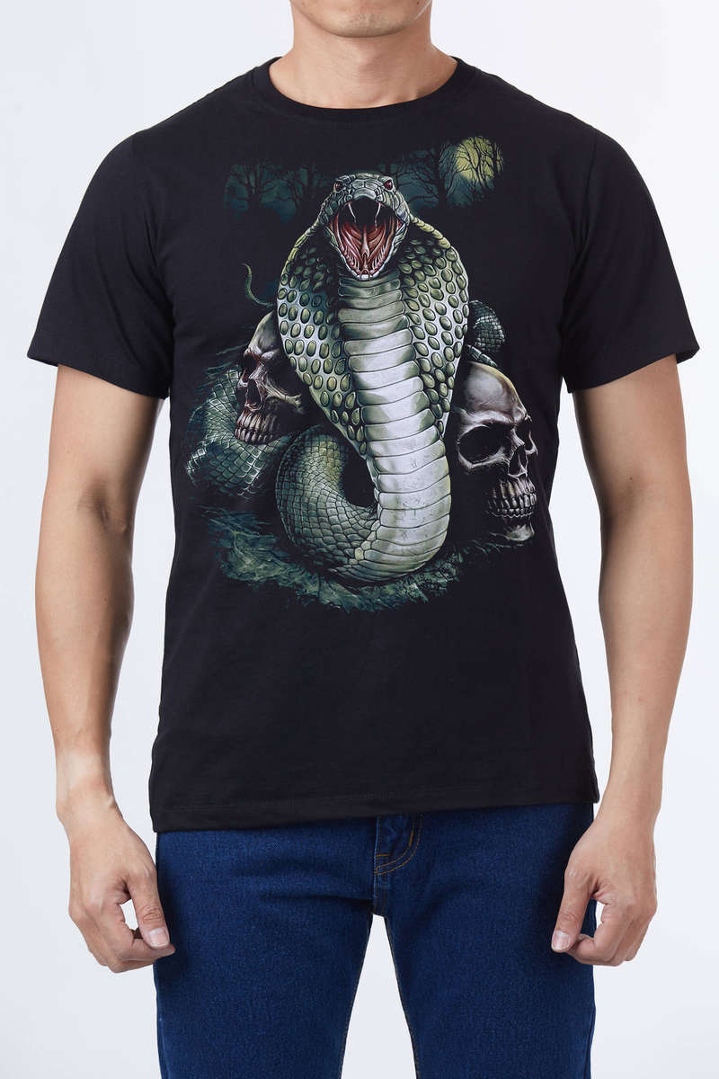 Cobra Skull - Black T-Shirt - High Definition (TS0053S)