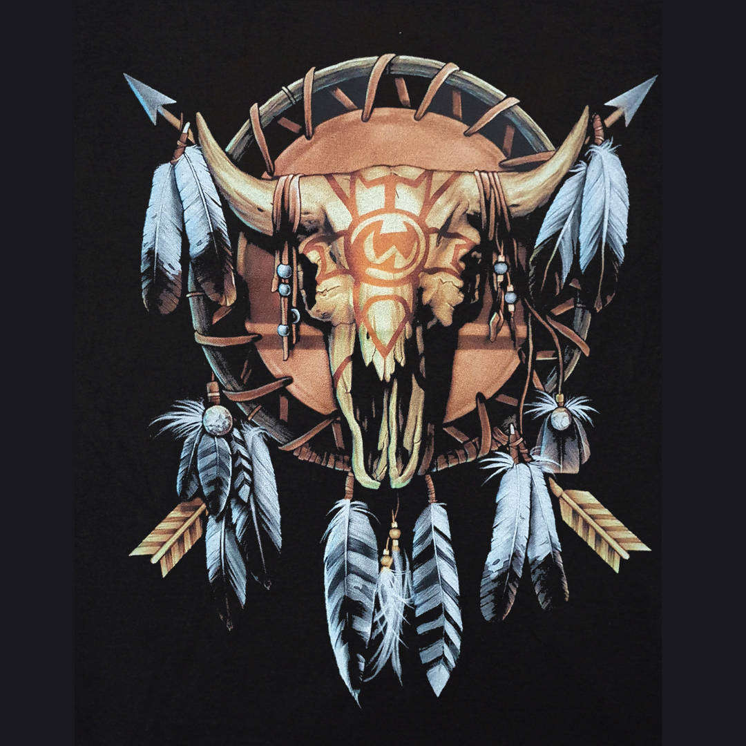 Tribal Skull - Black T-shirt - High Definition (TS008 M)