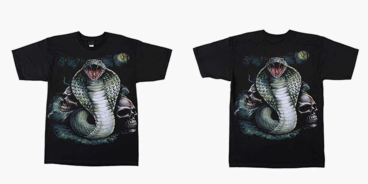 Cobra Skull - Black T-Shirt - High Definition (TS0053S)