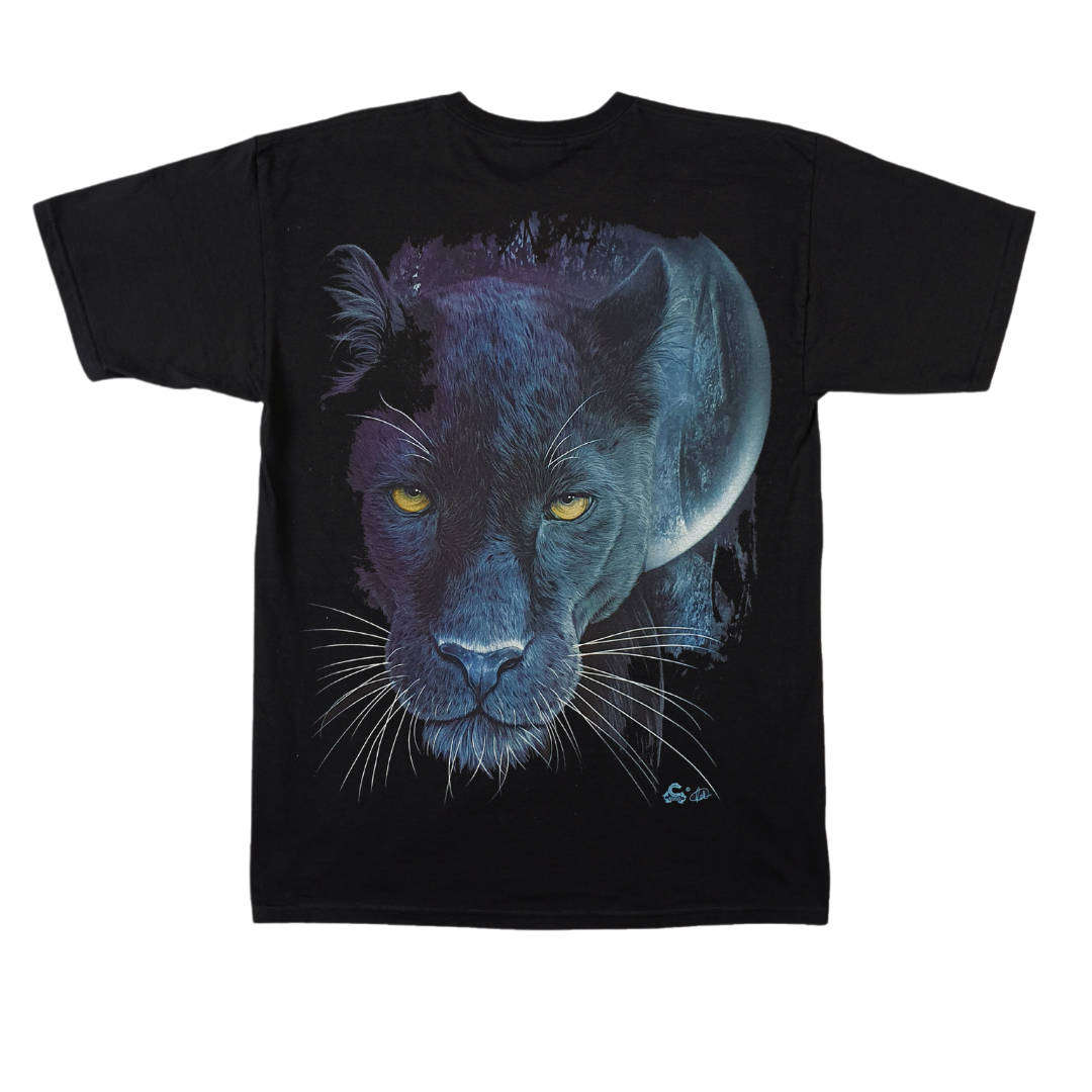 Puma on Moonlight - Black T-Shirt - High Definition Glow In The Dark (TS0153S)