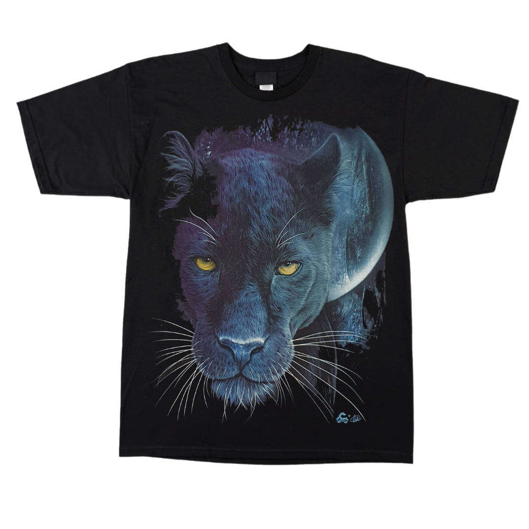 Puma on Moonlight - Black T-Shirt - High Definition Glow In The Dark (TS0153S)