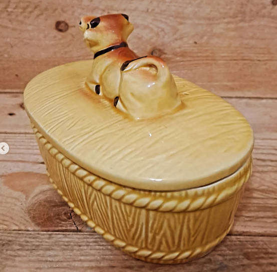 Vintage Jersey Cow Butter Dish