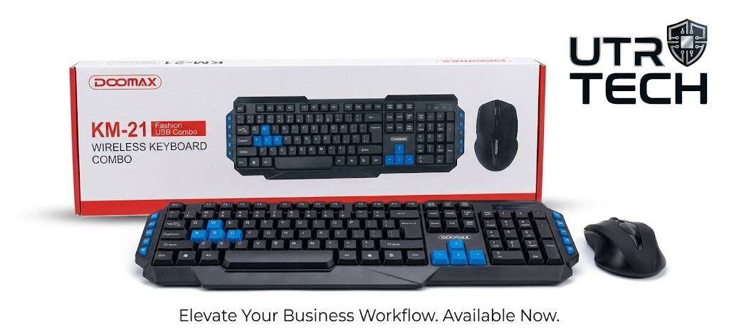 DOOMAX Fashion Wireless Keyboard + Mouse Set for PC & Laptop
