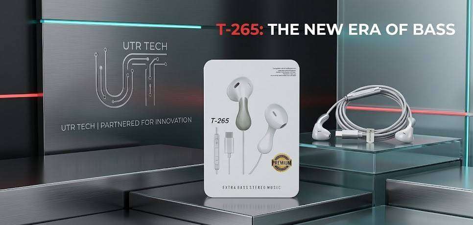Type-C In-Ear Stereo Earphones  Extra Bass stereo [T-265]