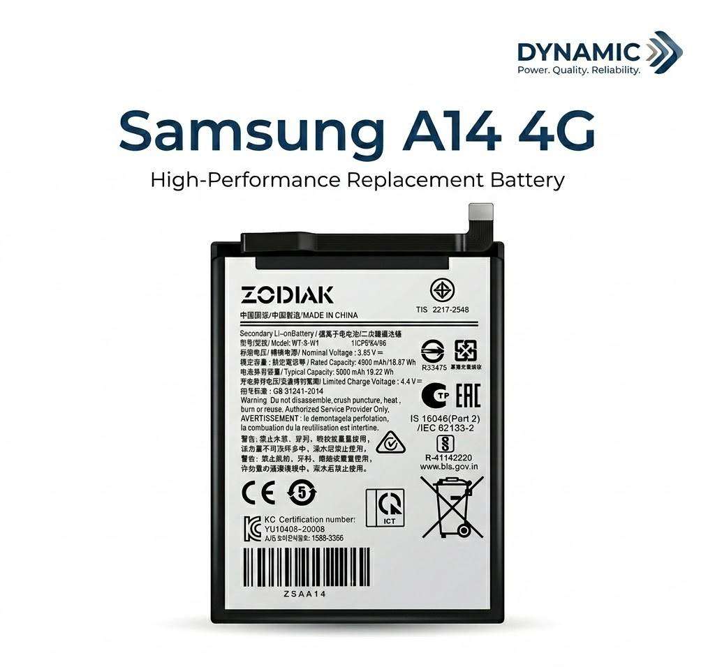 ZODIAK Replacement Battery for Samsung Galaxy A14 4G  Premium Quality