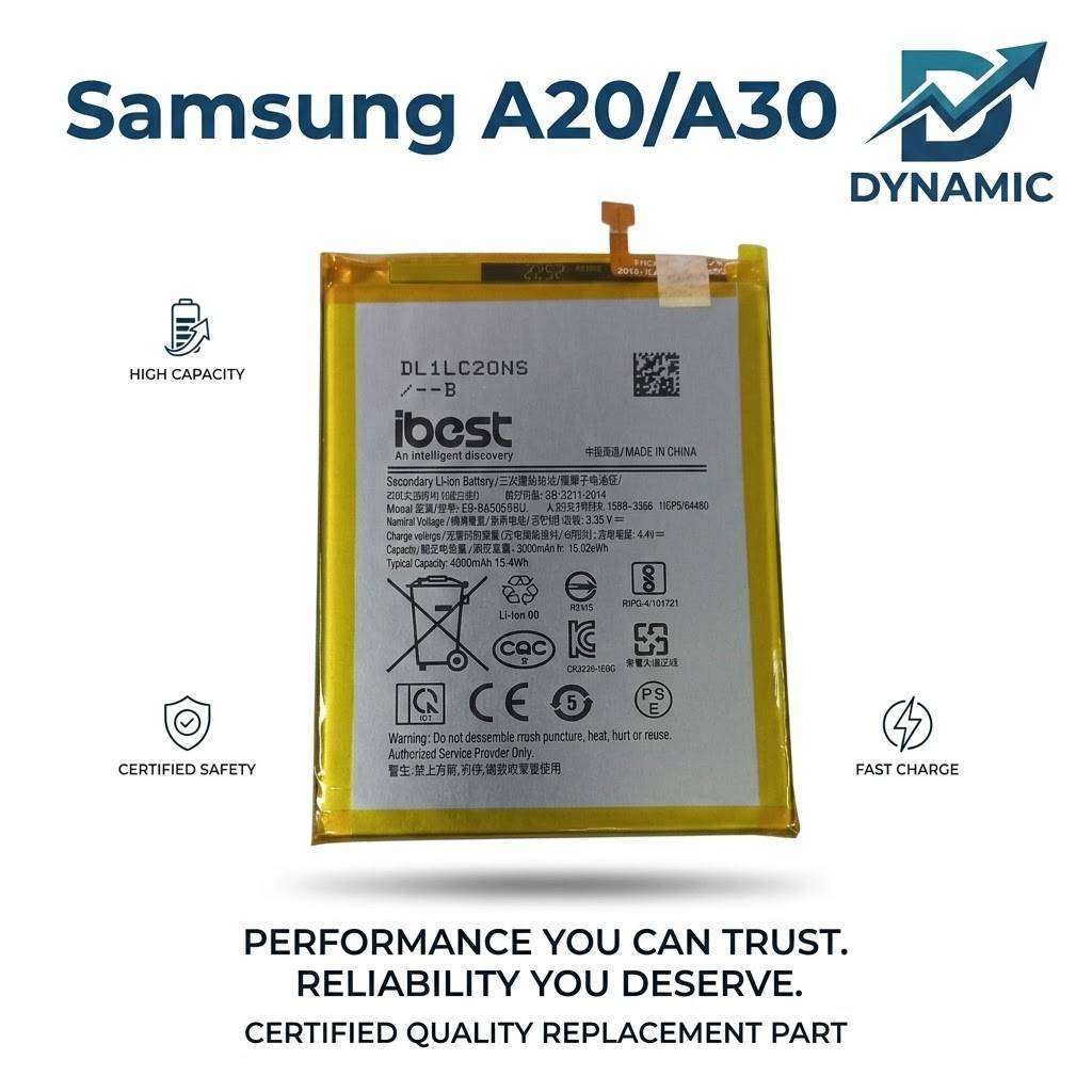 iBest Replacement Battery for Samsung Galaxy A20/A30  Premium Quality