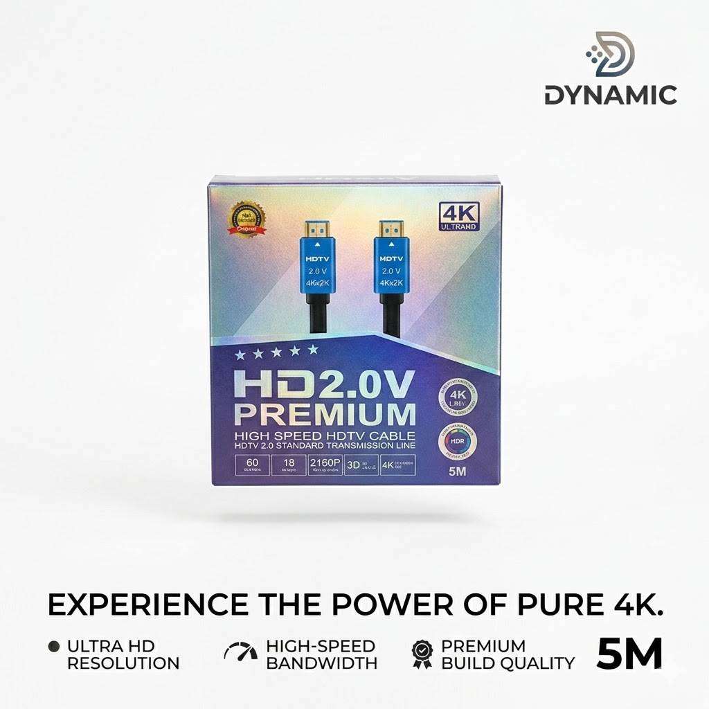 HDMI 2.0 Premium Cable  5 Meter High Speed 4K Ultra HD HDMI to HDMI Cable