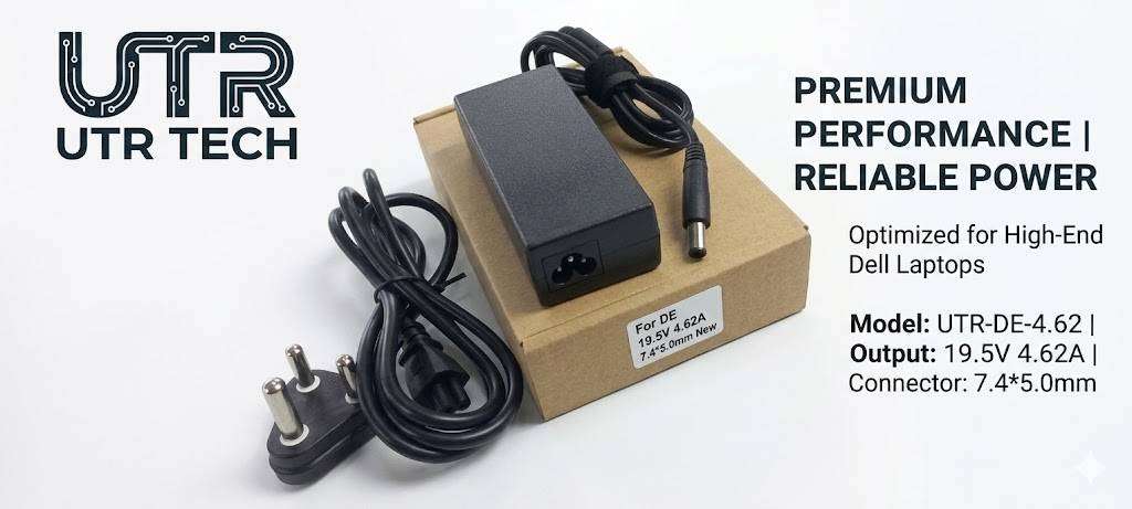 Dell Laptop Charger 19.5V 4.62A 7.4mm x 5.0mm New