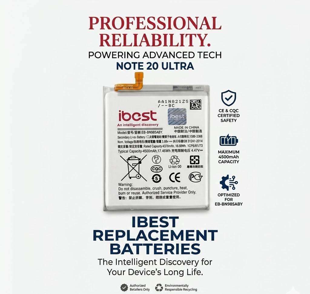 iBest Replacement Battery for Samsung Galaxy Note 20 Ultra  Premium Quality