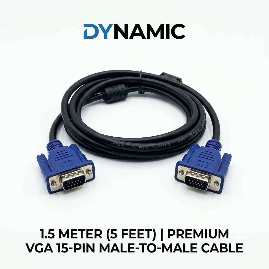 VGA Cable Male to Male 1.5 Meter