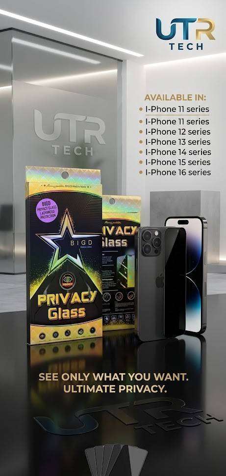 I-PHONE 12 BIGD Privacy Tempered Glass Screen Protector  Anti-Spy HD Clear Scratch Resistant 