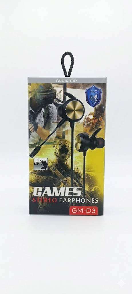Gaming Stereo Earphones  Deep Bass HD Sound [GM-D3]