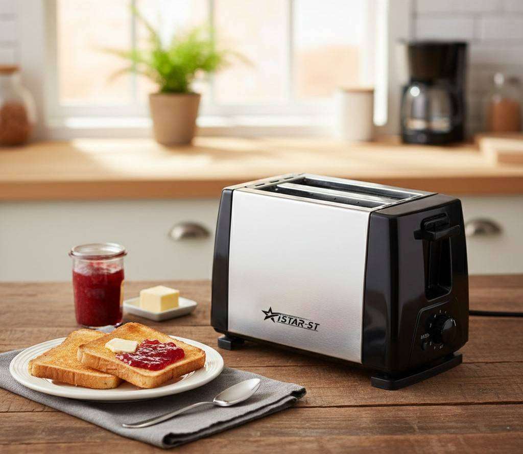 iStar-ST 6 Temperature Settings Adjustable Temperature 2 Slice Toaster