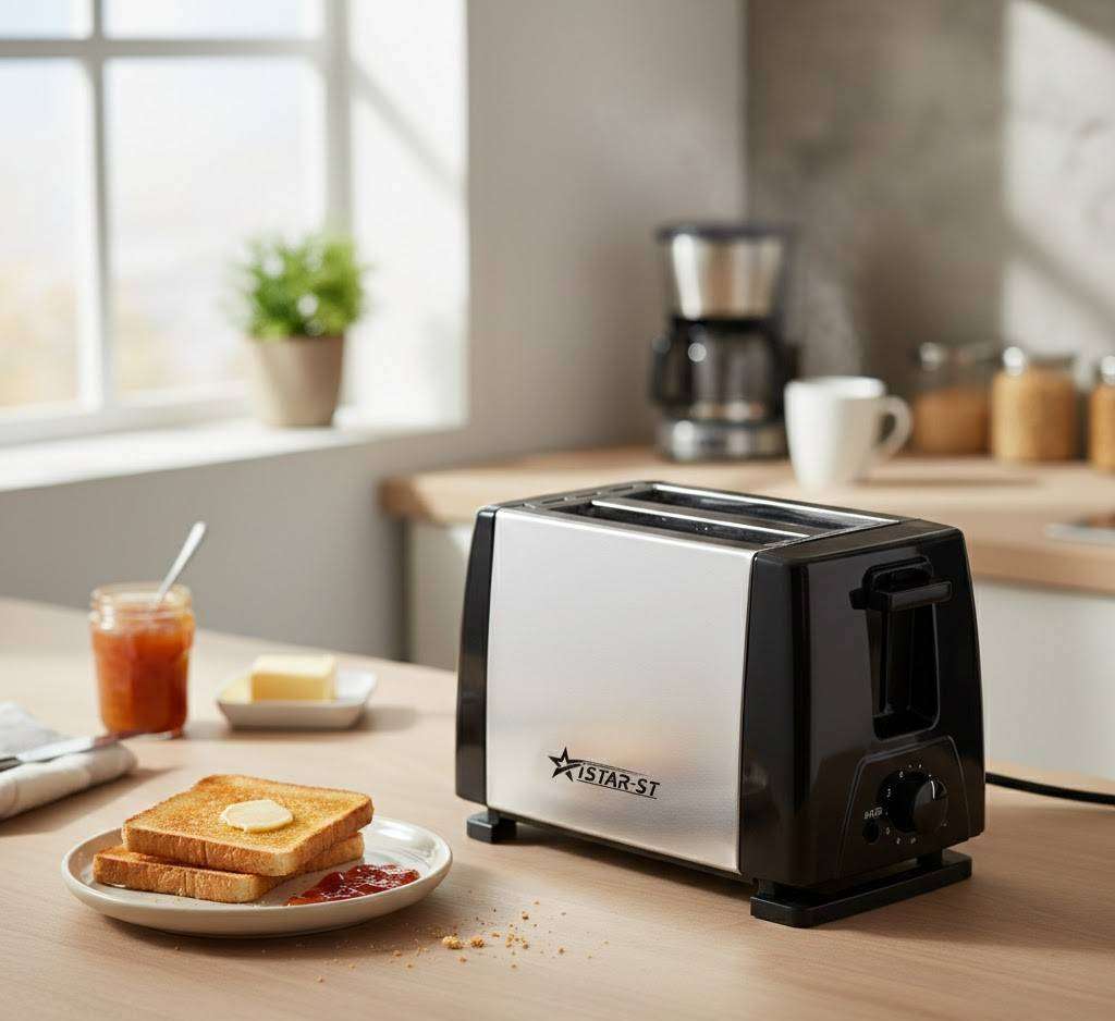 iStar-ST 6 Temperature Settings Adjustable Temperature 2 Slice Toaster