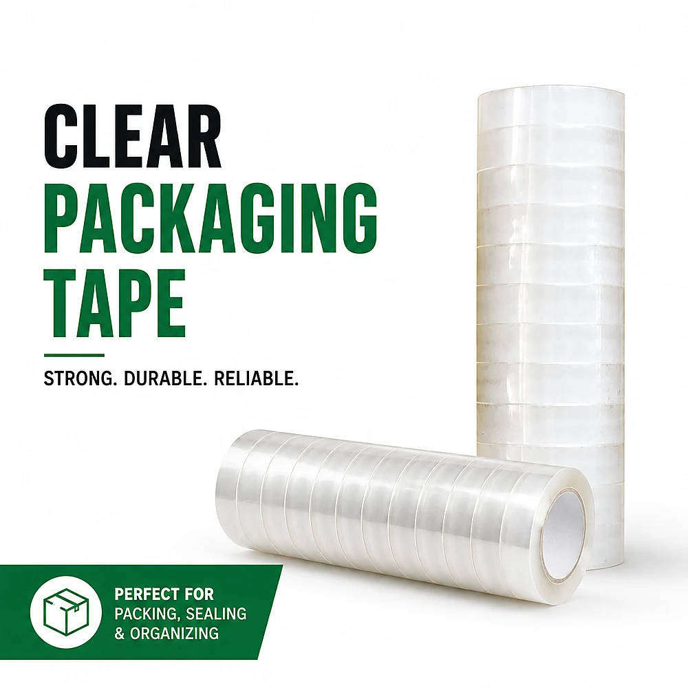 12 piece 30m clear tape