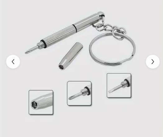 3-in-1 Eyeglasses, Sunglasses And Watch Repair Screwdriver Key Chain [ 2 Pack ]