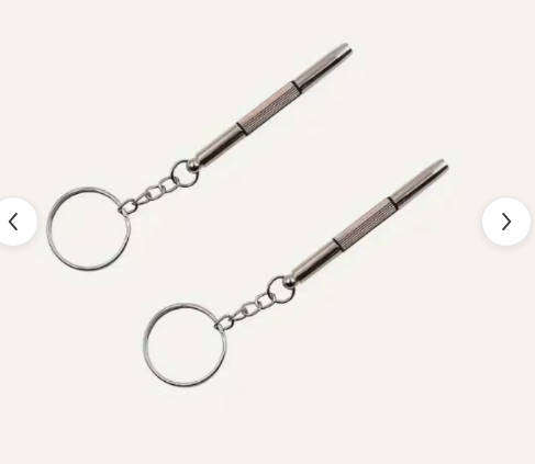 3-in-1 Eyeglasses, Sunglasses And Watch Repair Screwdriver Key Chain [ 2 Pack ]