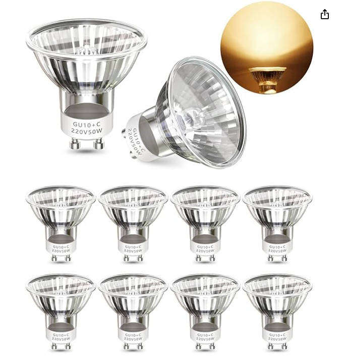 Eurolux Halogen Lamps  50W -  10 Pack