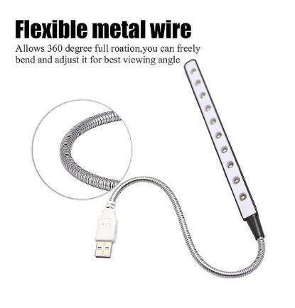USB LED Light 10 Super Bright Led Reading Lamp
