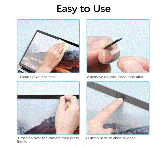 Webcam Cover Slide, Ultra-Thin Laptop Web Camera Cover [5 Pack]