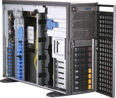 Supermicro 8 bay tower server with hdds