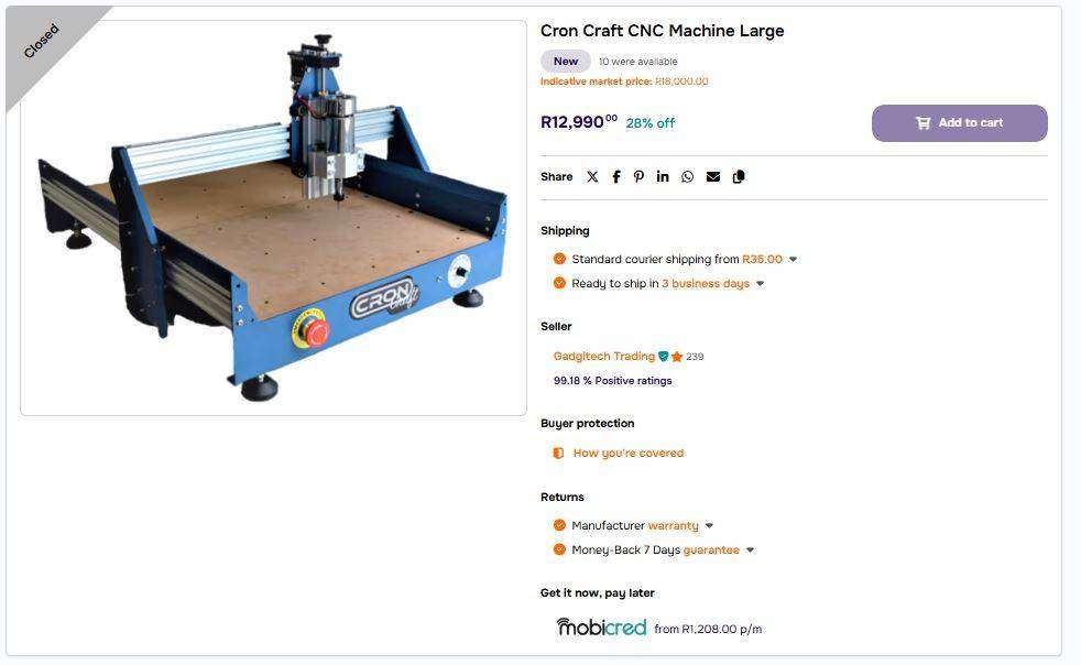 CronCraft CNC Machine - Large