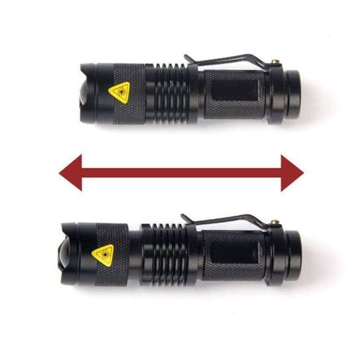 REE Mini LED Flashlight Rechargeable Adjustable Focus Zoom Light