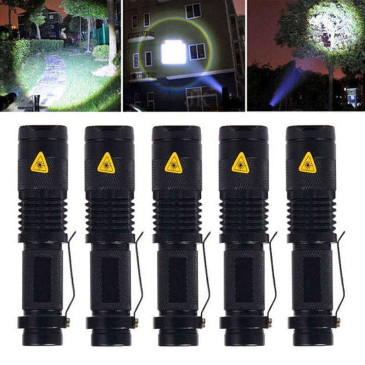 REE Mini LED Flashlight Rechargeable Adjustable Focus Zoom Light