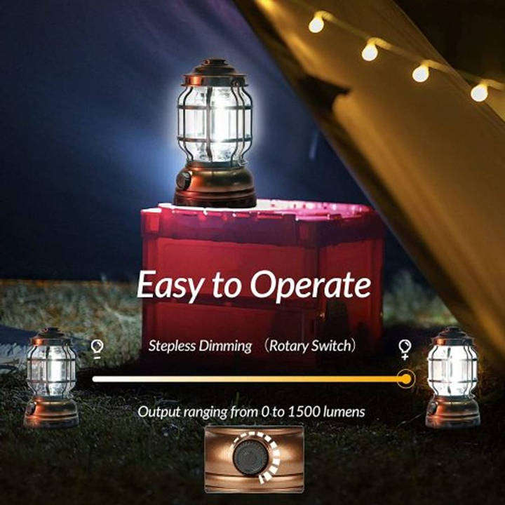 Vintage Lantern with Dimming Mode