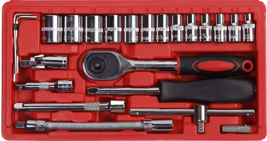 46 Pieces Chrome Vanadium Socket/Wrench Set