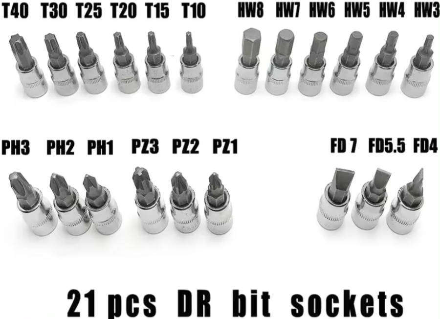 46 Pieces Chrome Vanadium Socket/Wrench Set