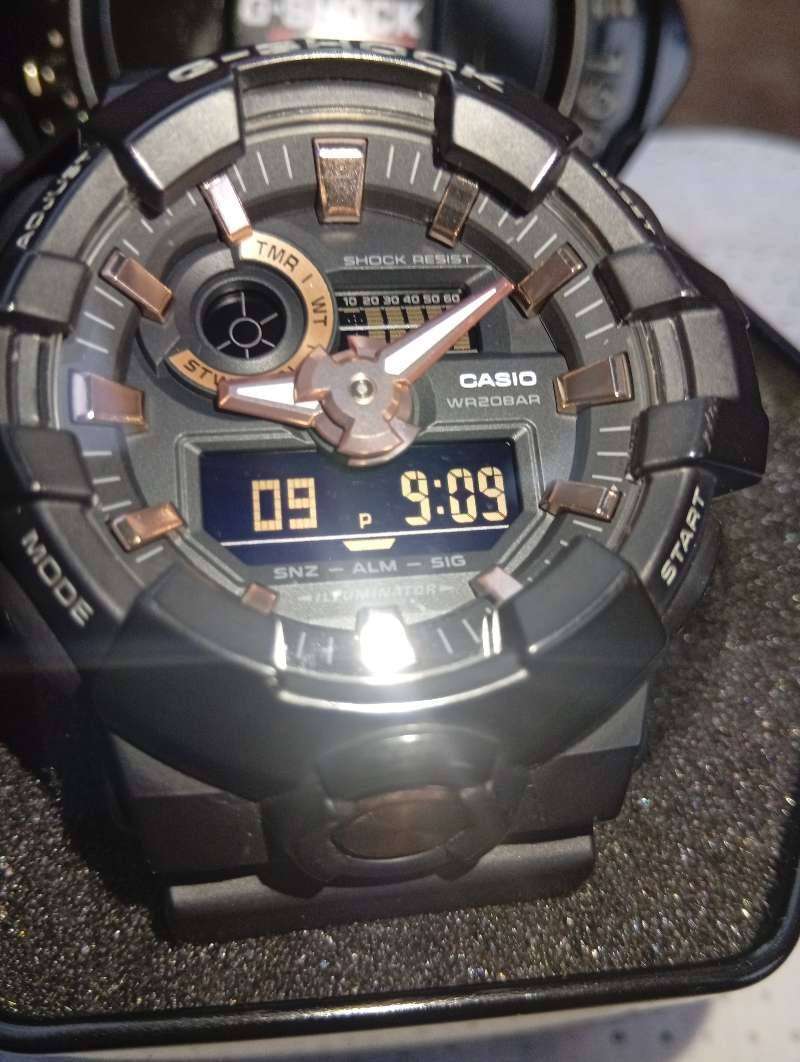 Casio G-SHOCK Black and Gold GA-710B