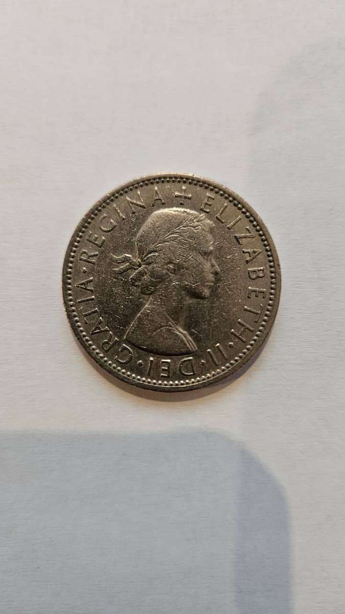 1955 South Africa 1 Shilling Silver Coin (Elizabeth II)