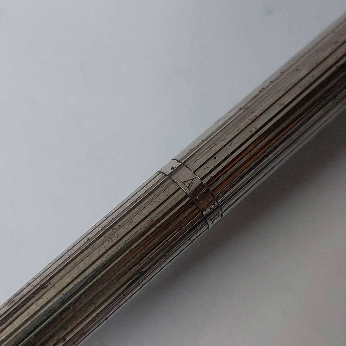 Alfred Dunhill Gemline Platinum Plated Line Roller Ball Pen - Fair Condition