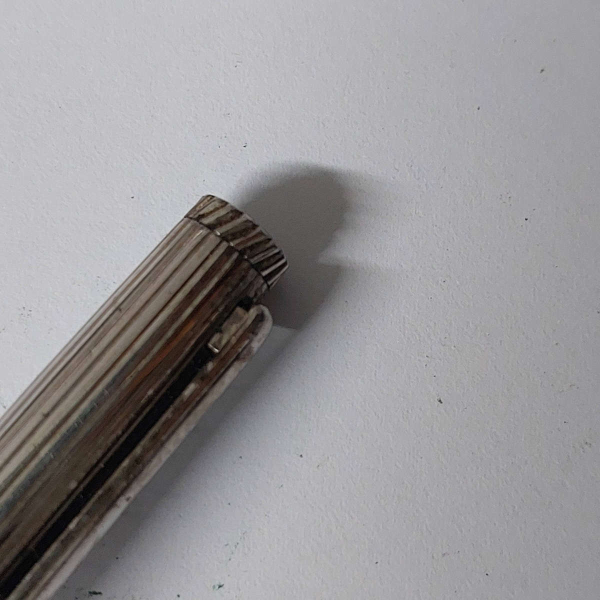 Alfred Dunhill Gemline Platinum Plated Line Roller Ball Pen - Fair Condition