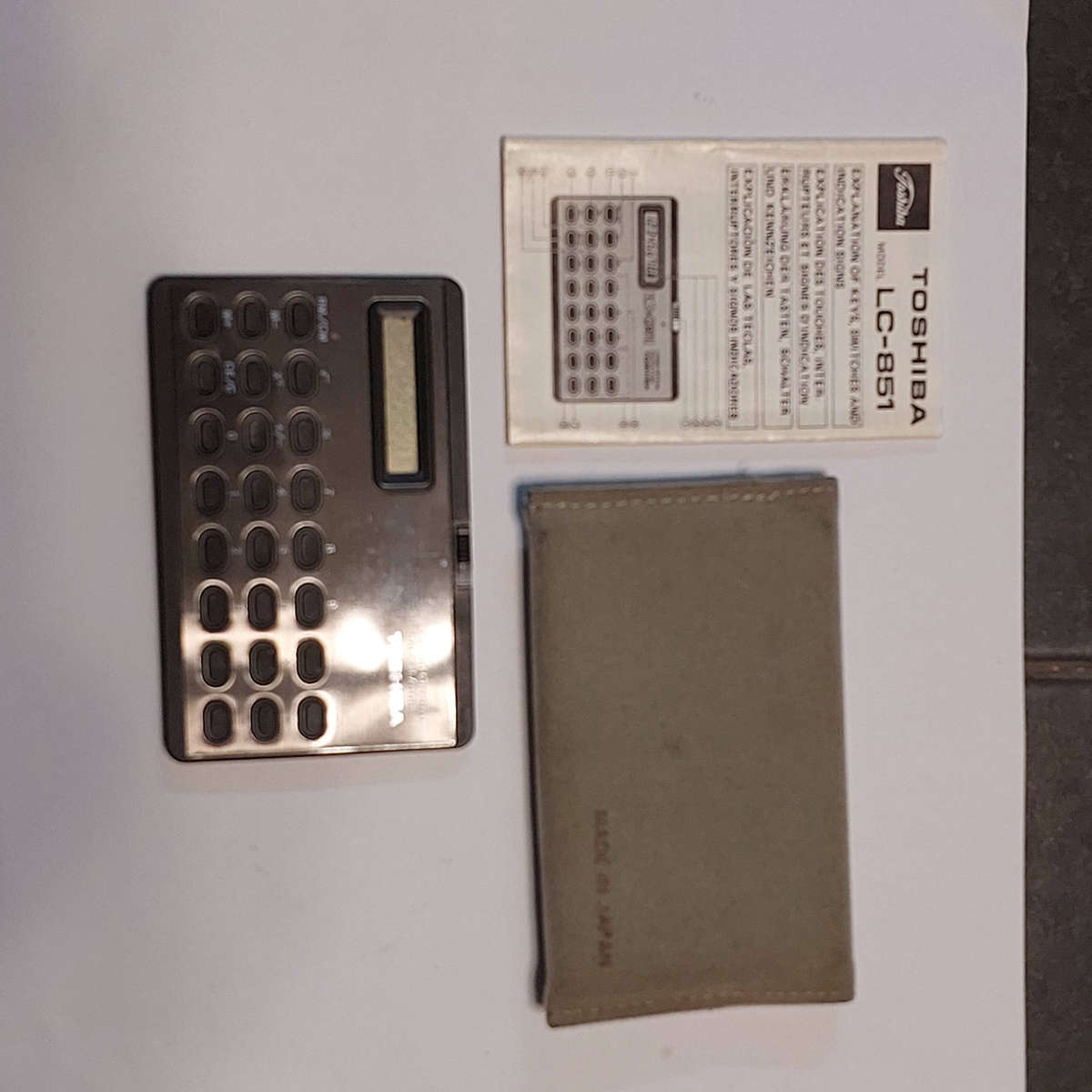 Vintage Toshiba Liquid Crystal Calculator (Untested)