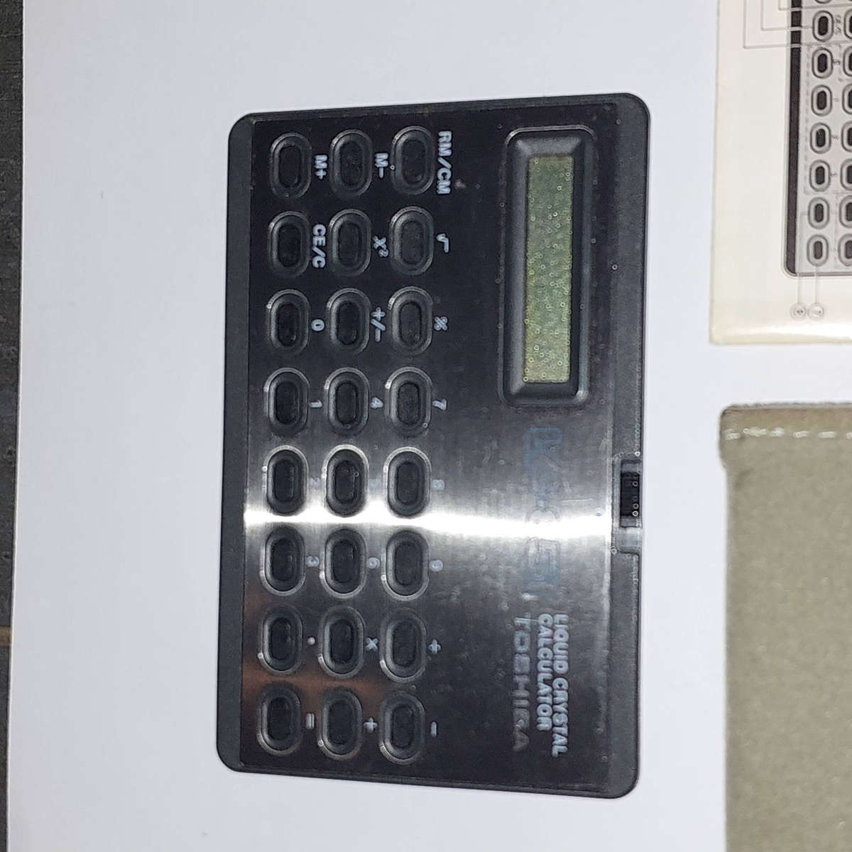 Vintage Toshiba Liquid Crystal Calculator (Untested)