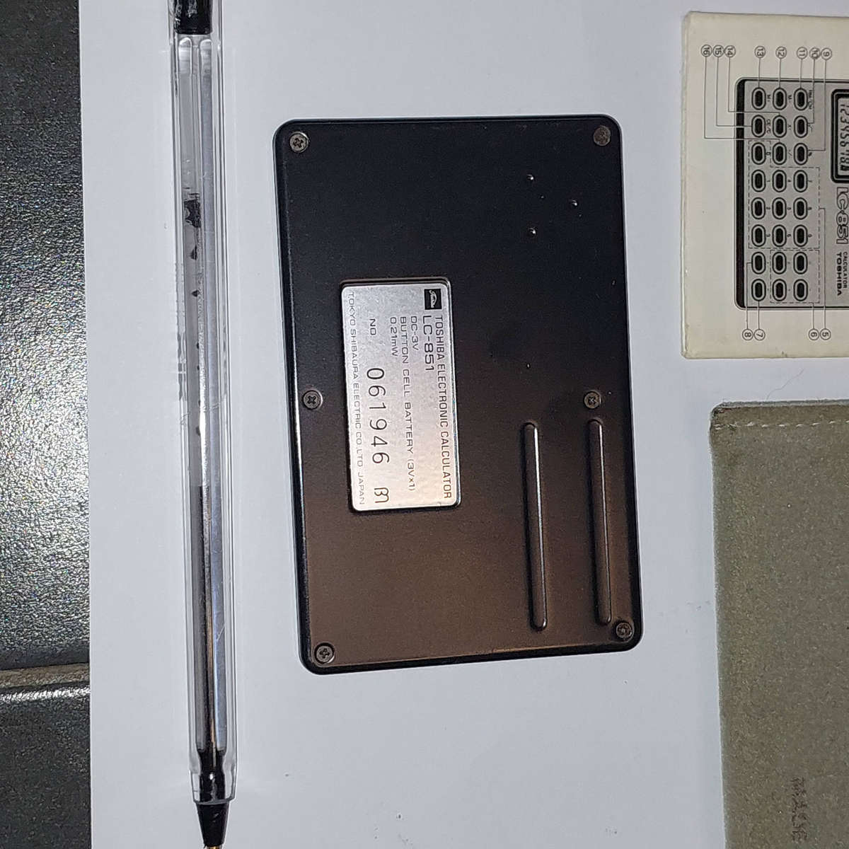Vintage Toshiba Liquid Crystal Calculator (Untested)