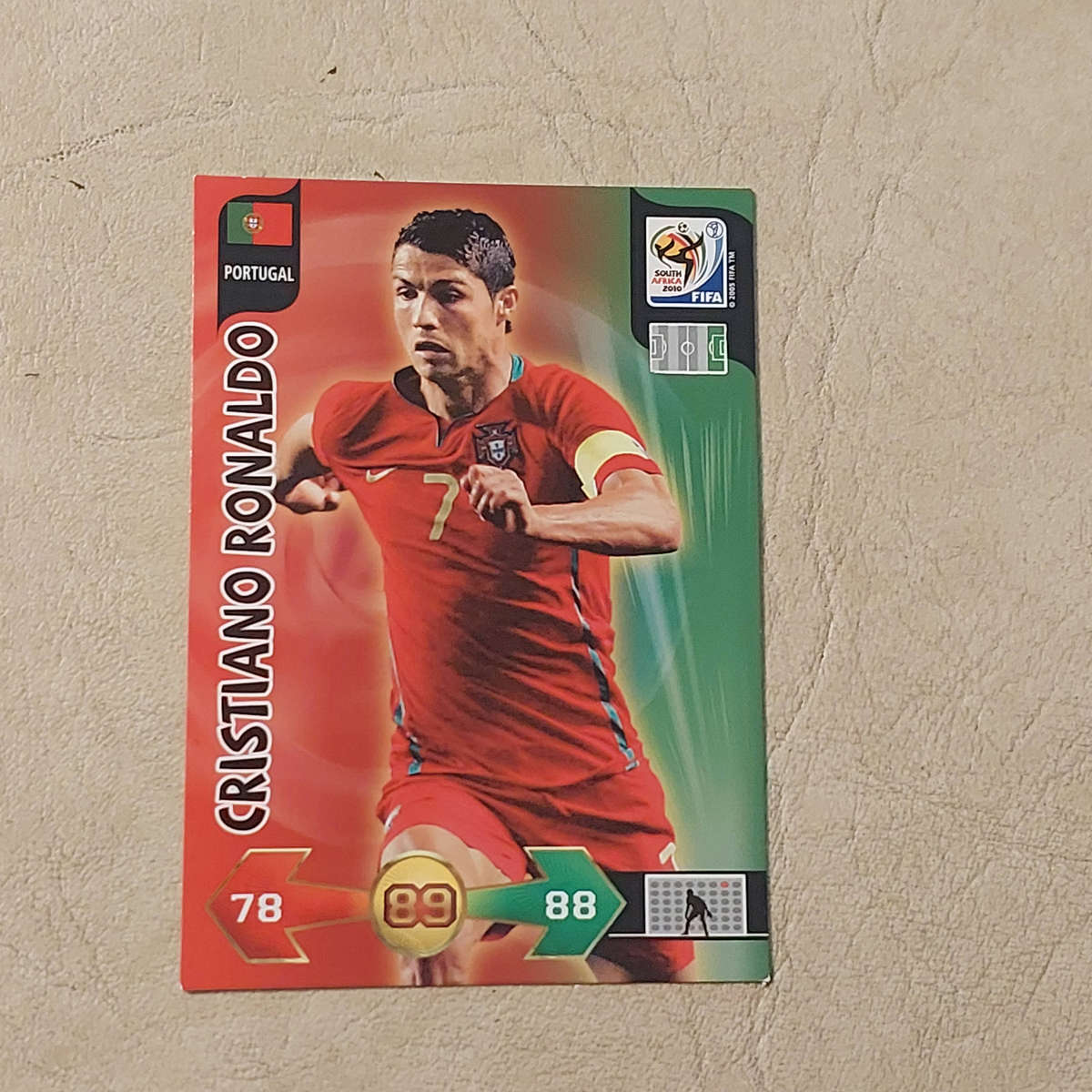 Christians Ronaldo 2010 Panini Fifa World Cup trading card