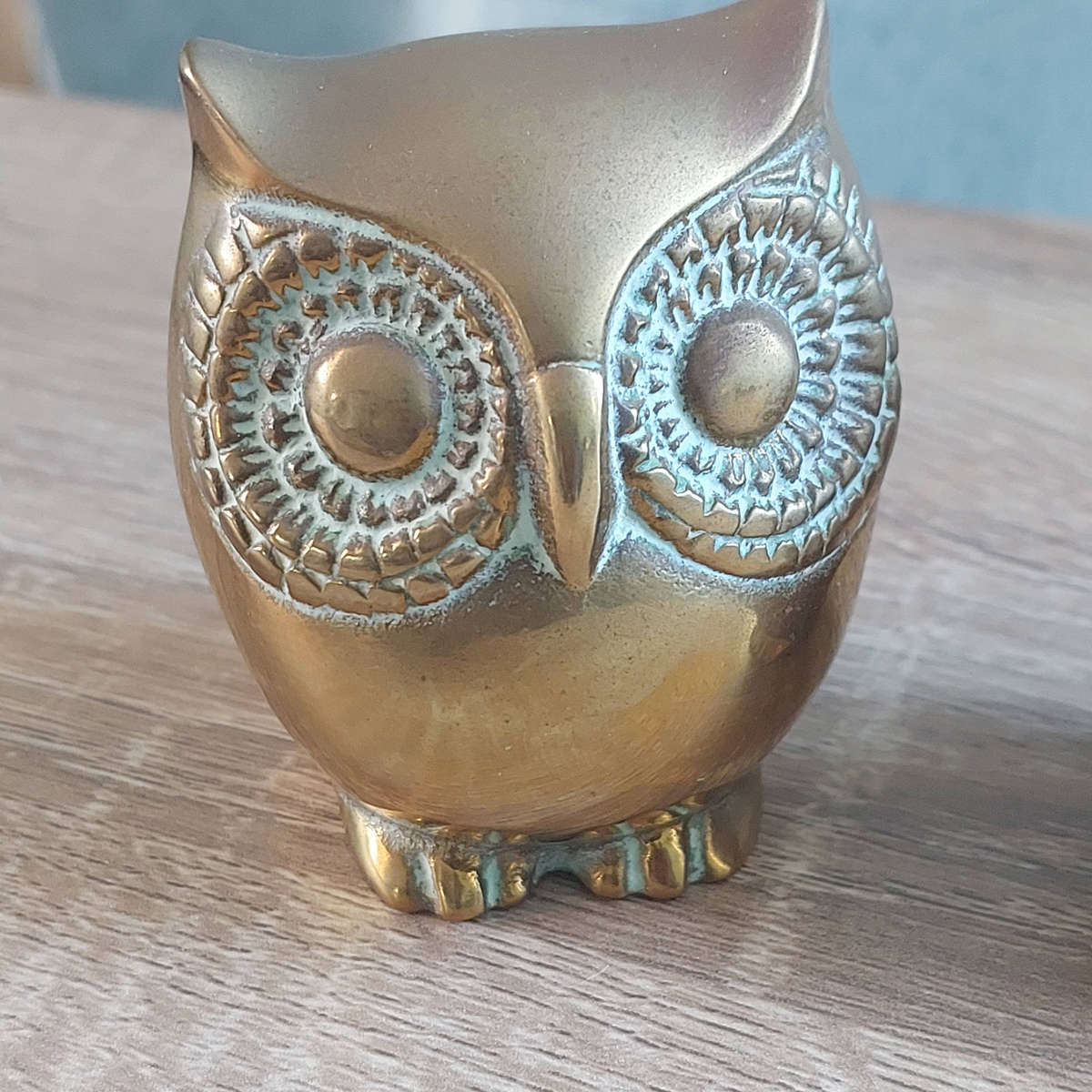 Vintage Brass Owl Figurines x2