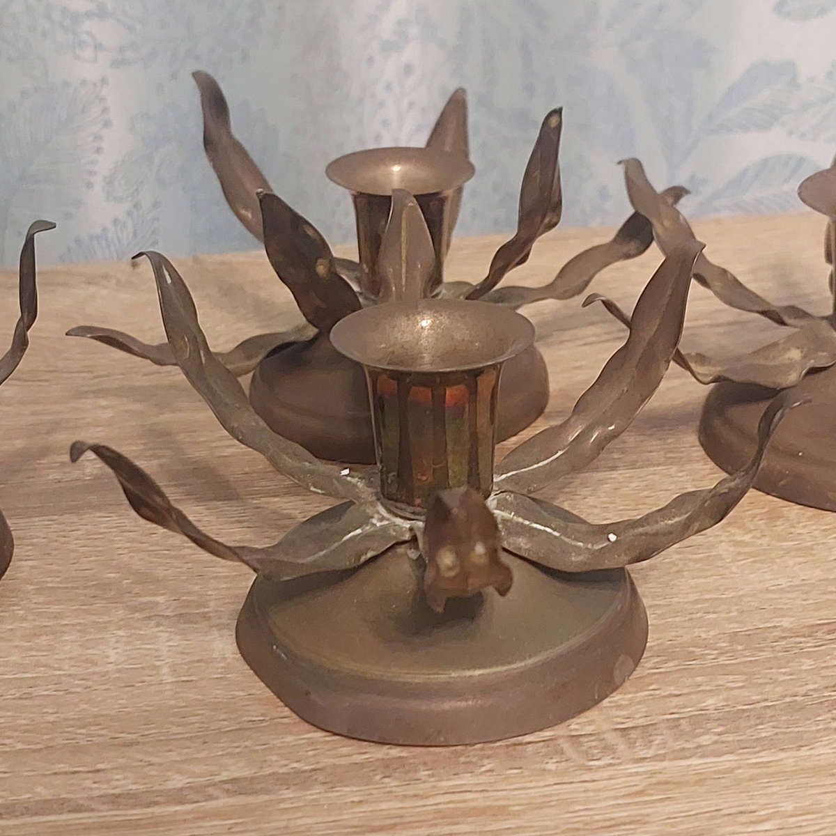 Royal Sable Copperware Candle Holders x4