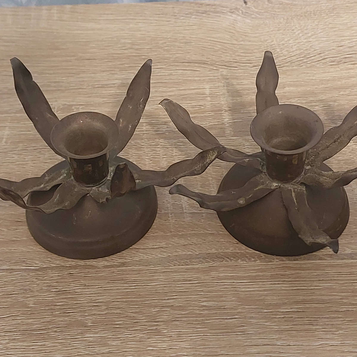 Royal Sable Copperware Candle Holders x4