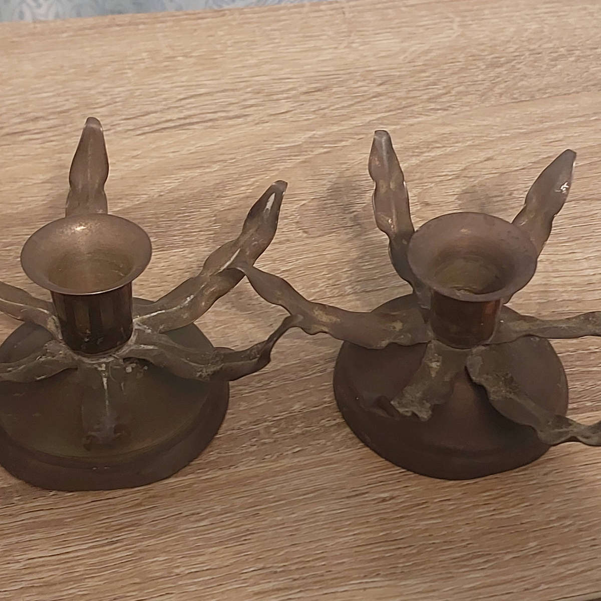 Royal Sable Copperware Candle Holders x4